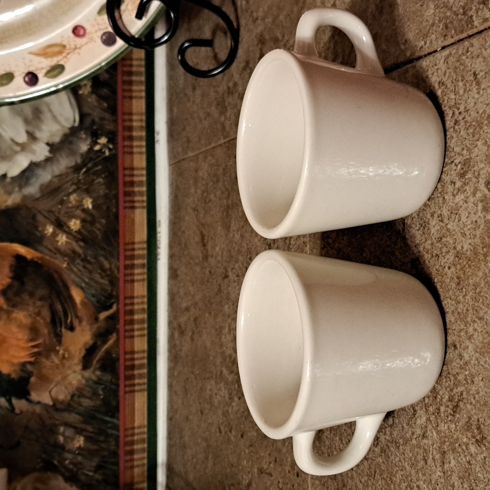 2 Tuxton cups